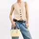 City Coated Canvas Tote Bag Shopping Bag Shoulder Bag Crossbody Bag Handbag Mini Women S Yellow