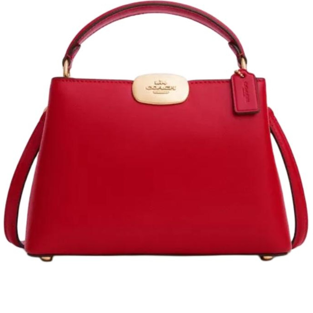 Eliza Cow Leather Shoulder Bag Crossbody Bag Handbag Mini Women S Red