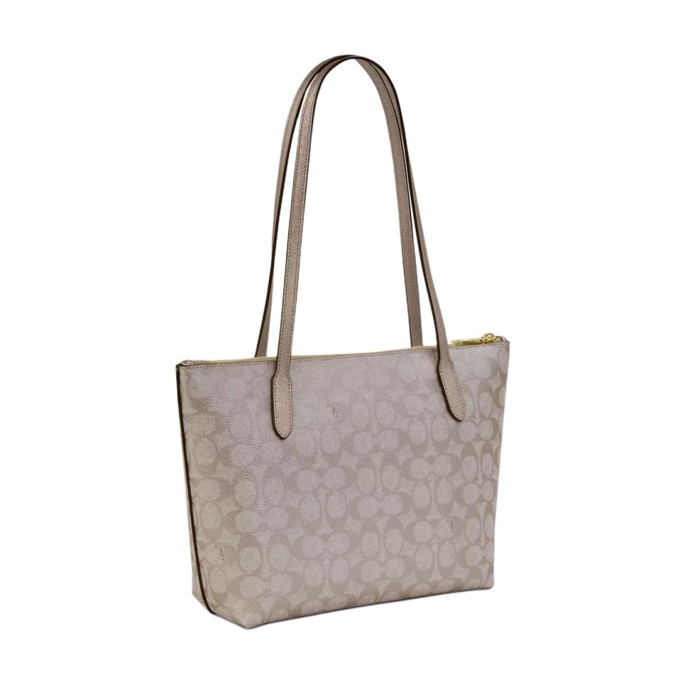 Fiona Artificial Leather Tote Bag Shoulder Bag Medium Size Women S Champagne Mixed Color