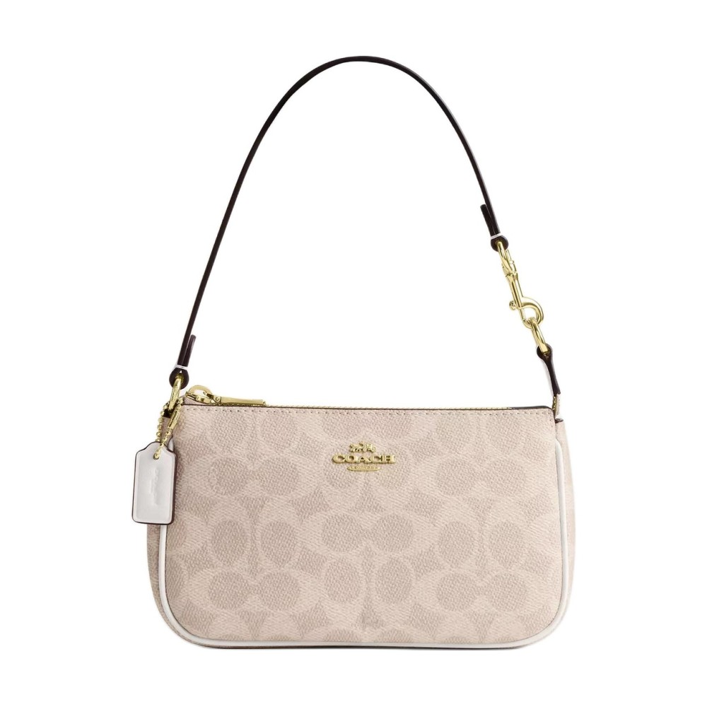 Nolita Coated Canvas One Shoulder Handbag Small Women S Sand Chalk White