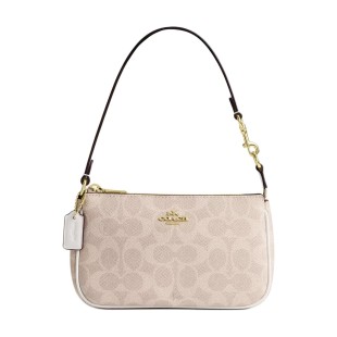Nolita Coated Canvas One Shoulder Handbag Small Women S Sand Chalk White