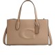 Cow Leather Tote Bag Shopping Bag Shoulder Bag Crossbody Bag Handbag Small Women S Beige