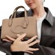 Cow Leather Tote Bag Shopping Bag Shoulder Bag Crossbody Bag Handbag Small Women S Beige