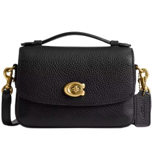 Cassie High Quality Pebbled Leather Shoulder Bag Crossbody Bag Handbag Medium Size Women S Black
