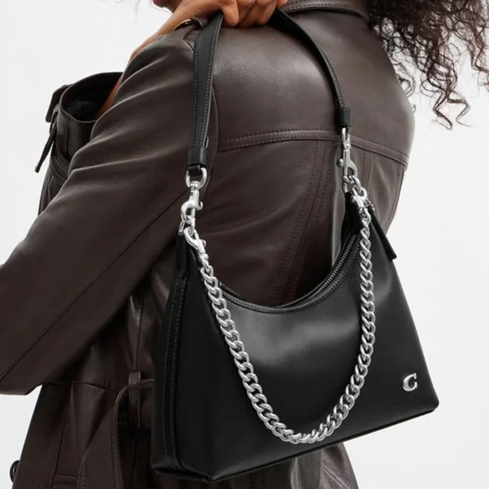 Juliet Cow Leather Handbag Medium Women S Black