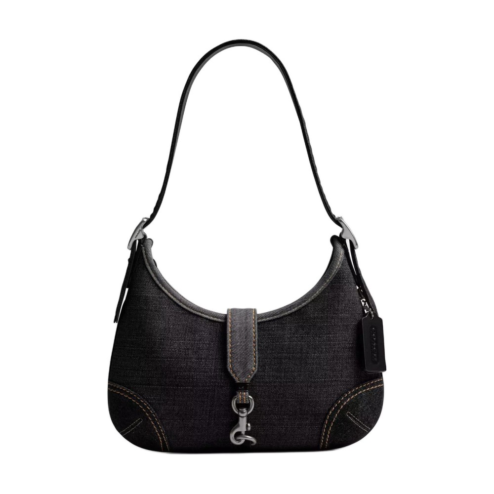 Denim Hobo Bag Handbag Shoulder Bag Large Size Women S Black