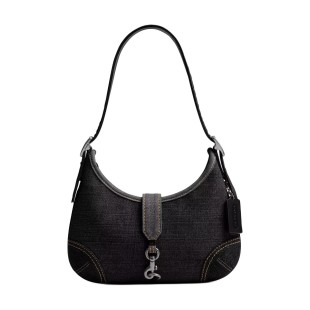 Denim Hobo Bag Handbag Shoulder Bag Large Size Women S Black