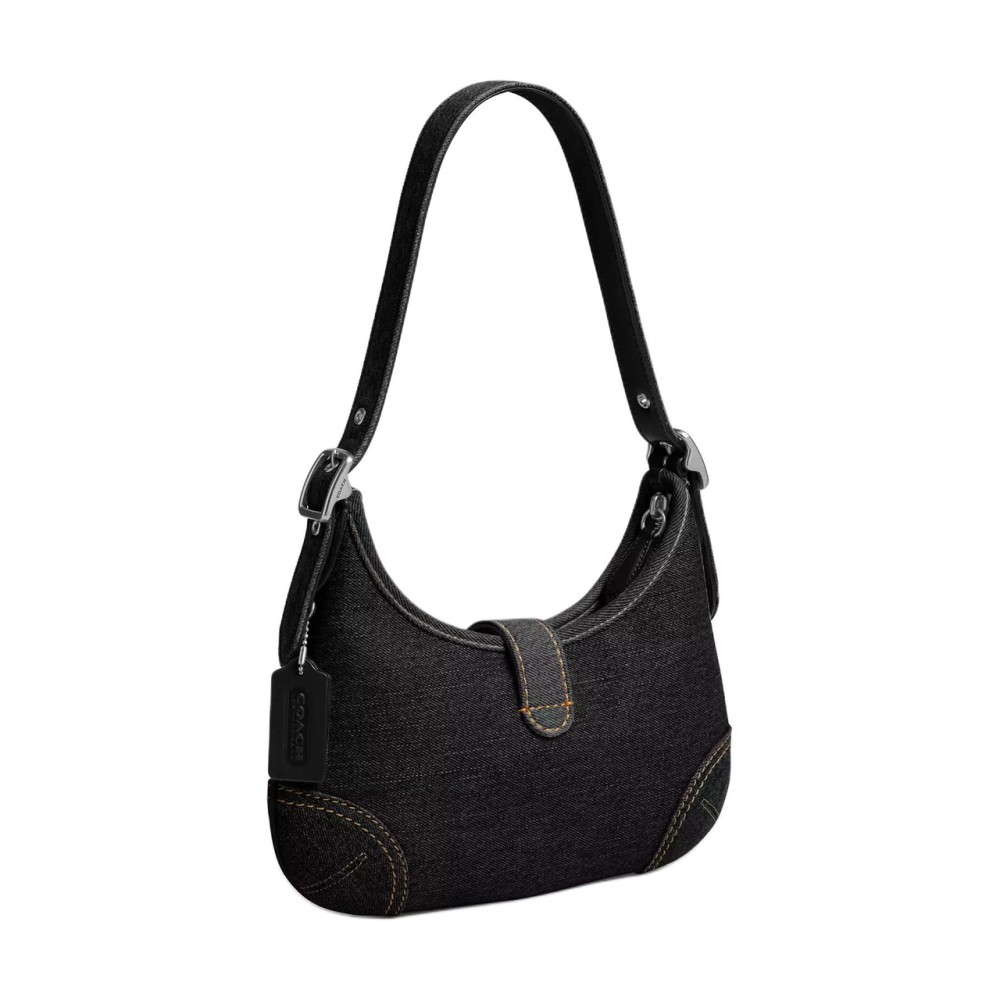 Denim Hobo Bag Handbag Shoulder Bag Large Size Women S Black