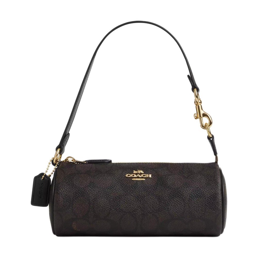 Nolita Pvc With Leather Handbag Shoulder Bag Small Women S Dark Brown