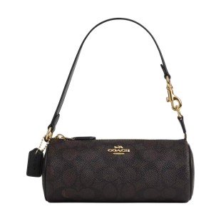 Nolita Pvc With Leather Handbag Shoulder Bag Small Women S Dark Brown