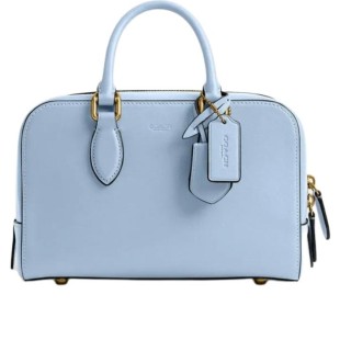 Bowery Cow Leather One Shoulder Handbag Medium Size Women S Blue Bell Multicolor