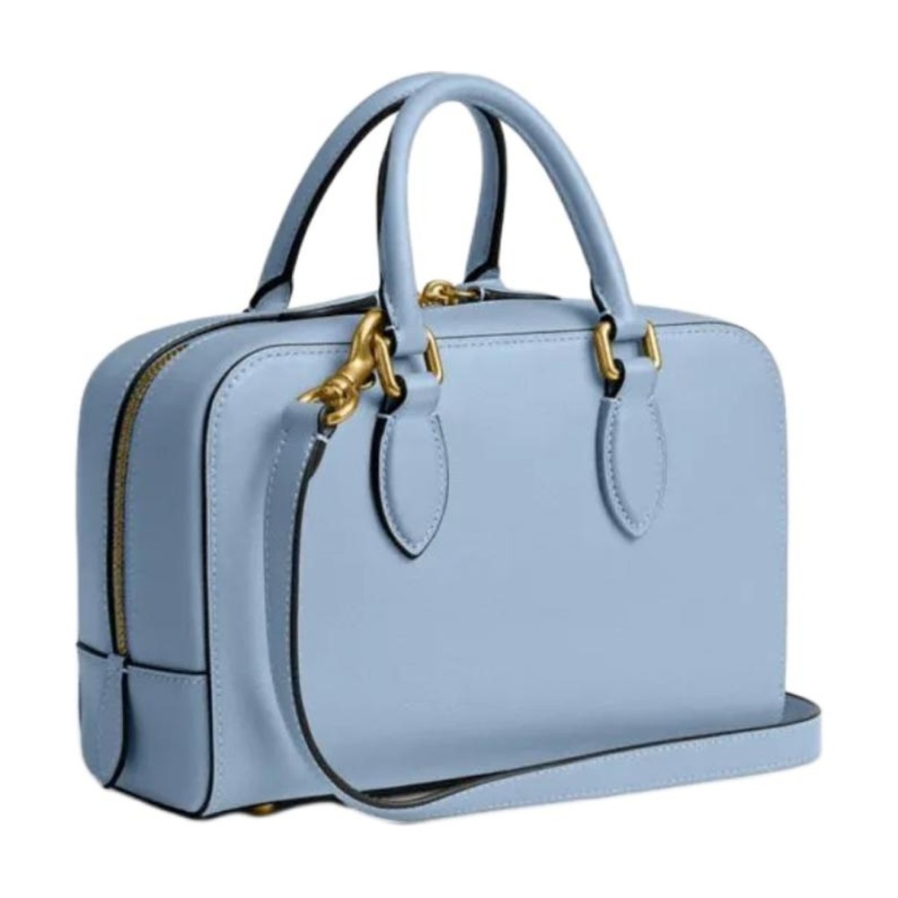 Bowery Cow Leather One Shoulder Handbag Medium Size Women S Blue Bell Multicolor