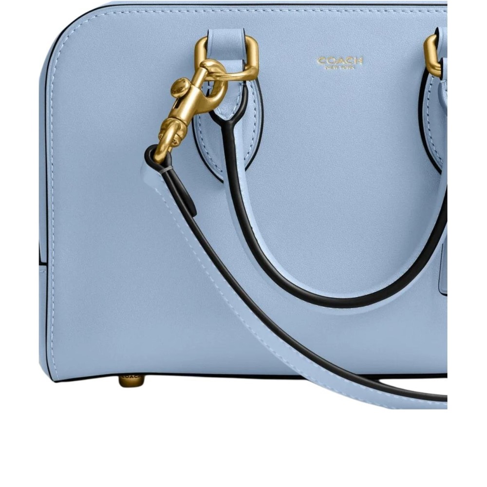 Bowery Cow Leather One Shoulder Handbag Medium Size Women S Blue Bell Multicolor