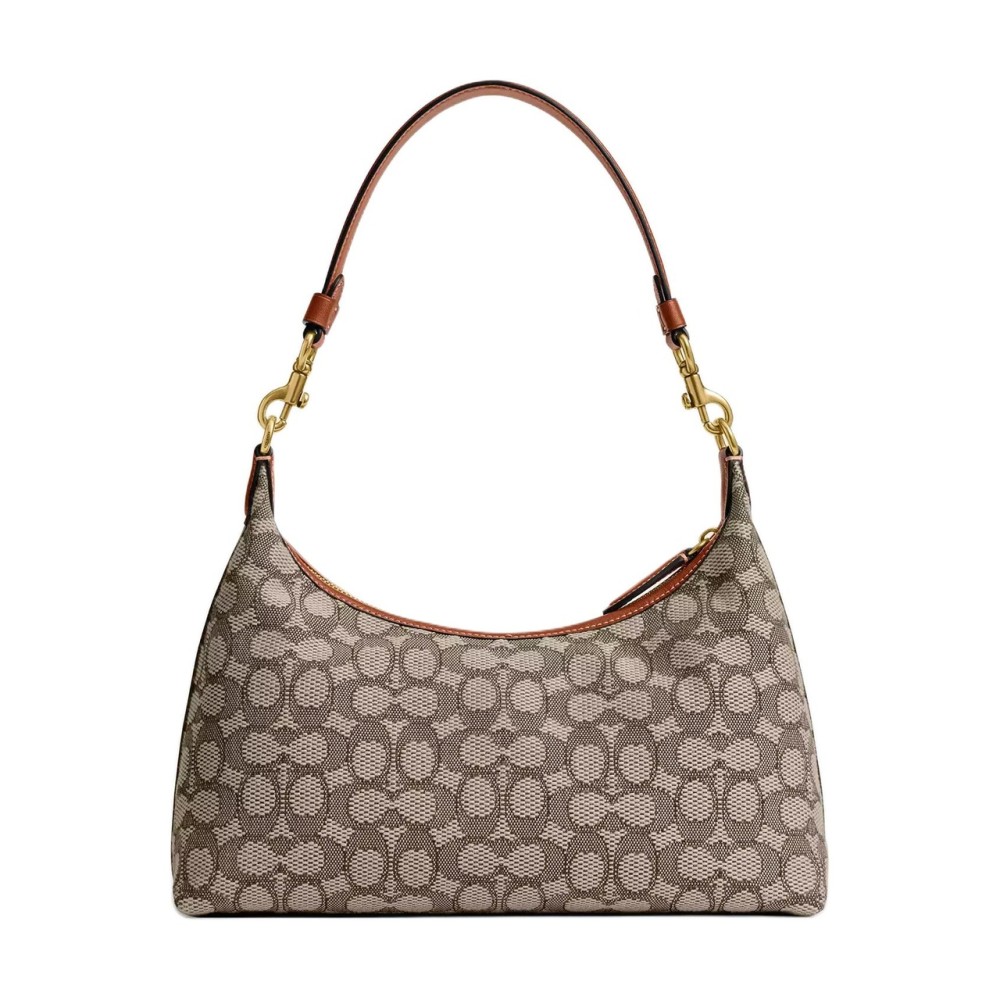 Juliet Fabric Jacquard Handbag Shoulder Bag Crossbody Bag Large Size Women S Cocoa Varnish Amber