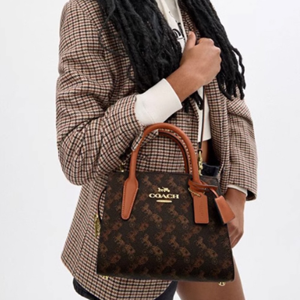 Andrea Carryall Artificial Leather Crossbody Handbags Small Size Women S Truffle Color