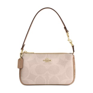 Nolita Coated Canvas Shoulder Bag Small Size Women S Tan