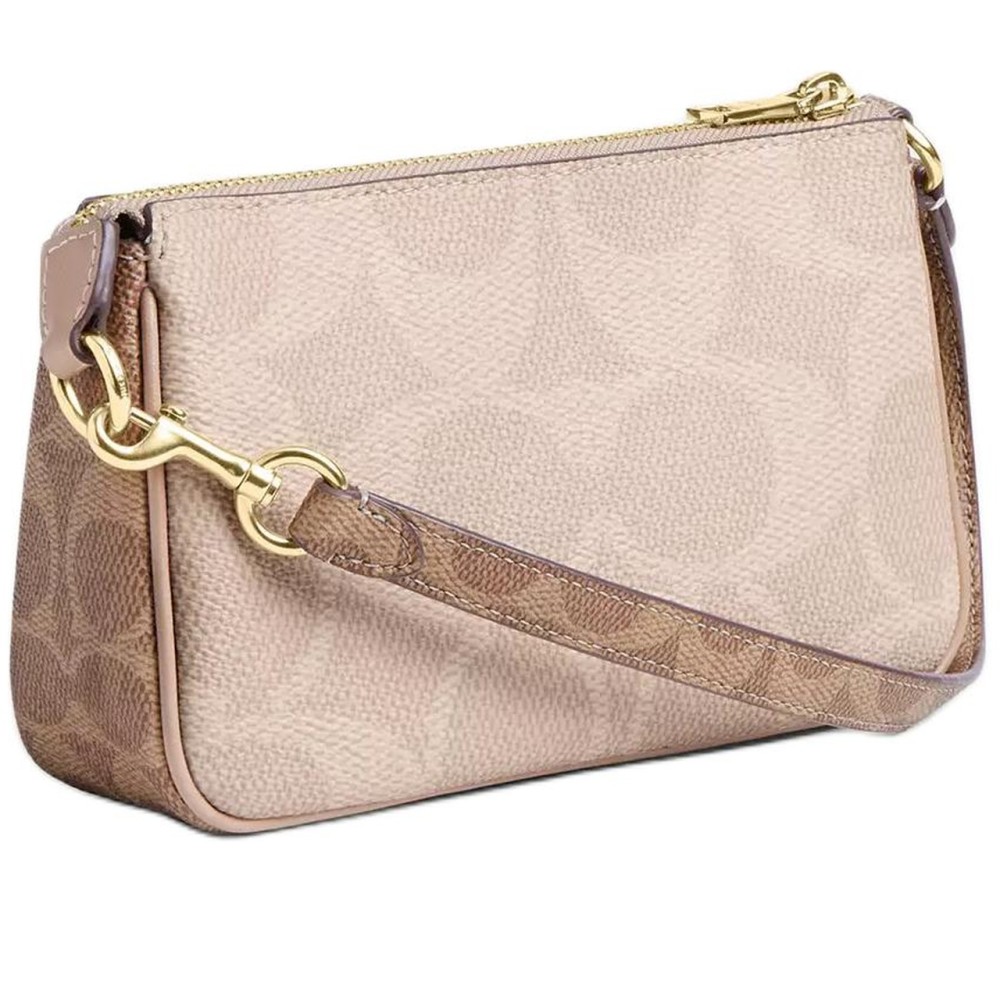 Nolita Coated Canvas Shoulder Bag Small Size Women S Tan
