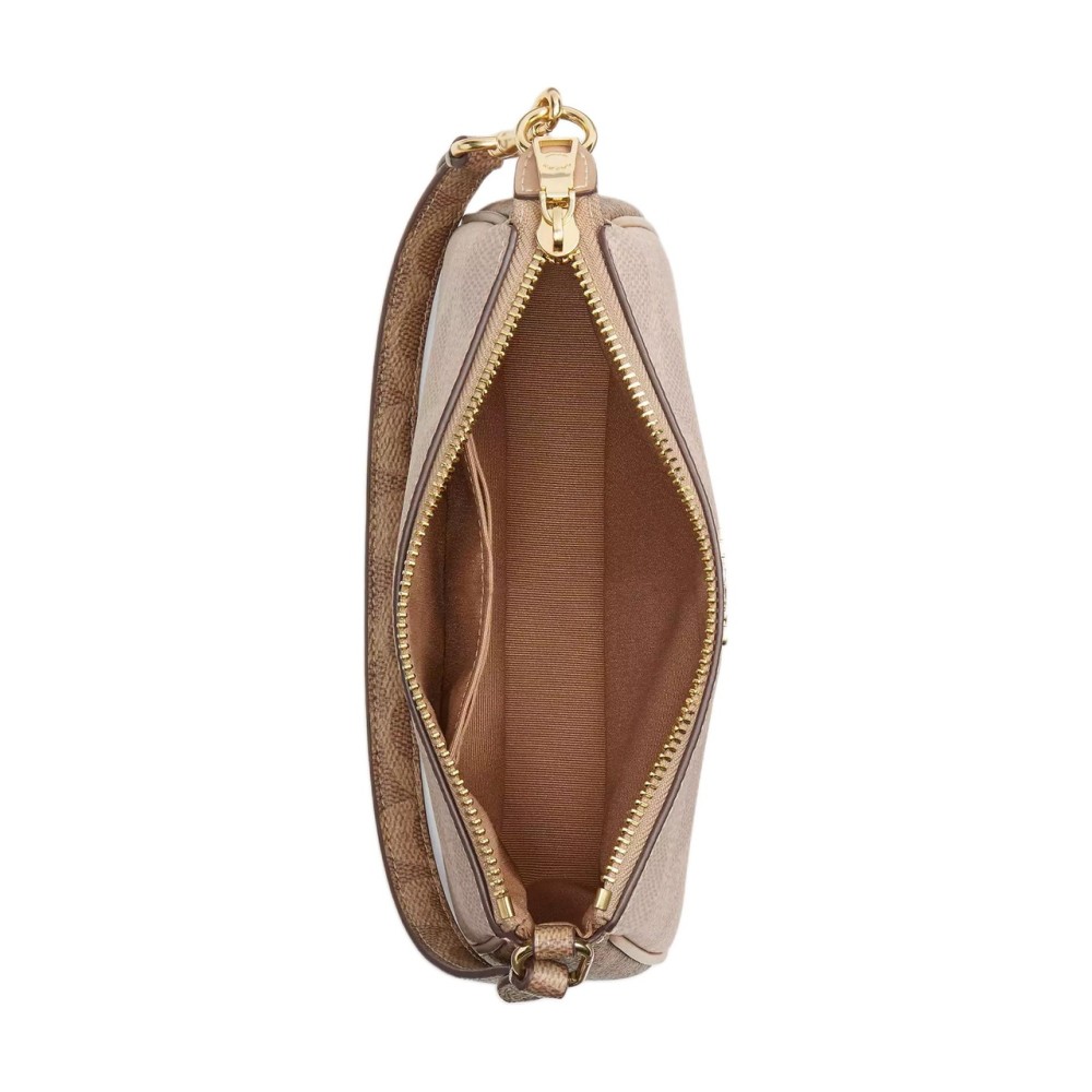 Nolita Coated Canvas Shoulder Bag Small Size Women S Tan
