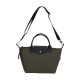 Le Pliage Energy Recycled Polyamide With Canvas Shoulder Bag Handbag Medium Women S Khaki