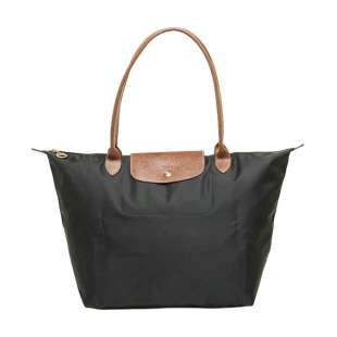 Le Pliage Canvas With Leather Canvas Bag Tote Bag Shopping Bag One Shoulder Handbag Tubas Women S Black