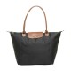 Le Pliage Canvas With Leather Canvas Bag Tote Bag Shopping Bag One Shoulder Handbag Tubas Women S Black