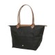 Le Pliage Canvas With Leather Canvas Bag Tote Bag Shopping Bag One Shoulder Handbag Tubas Women S Black