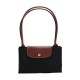 Le Pliage Canvas With Leather Canvas Bag Tote Bag Shopping Bag One Shoulder Handbag Tubas Women S Black