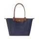 Le Pliage Canvas With Leather Shoulder Bag Large Women S Marine Blue