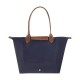 Le Pliage Canvas With Leather Shoulder Bag Large Women S Marine Blue