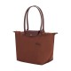 Le Pliage Green Canvas With Leather Canvas Bag Dumpling Bag Handbag Shoulder Bag Large Size Women S Brown