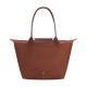 Le Pliage Green Canvas With Leather Canvas Bag Dumpling Bag Handbag Shoulder Bag Large Size Women S Brown