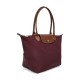 Le Pliage Recycled Polyamide With Canvas Shoulder Bag Medium Size Women S Burgundy