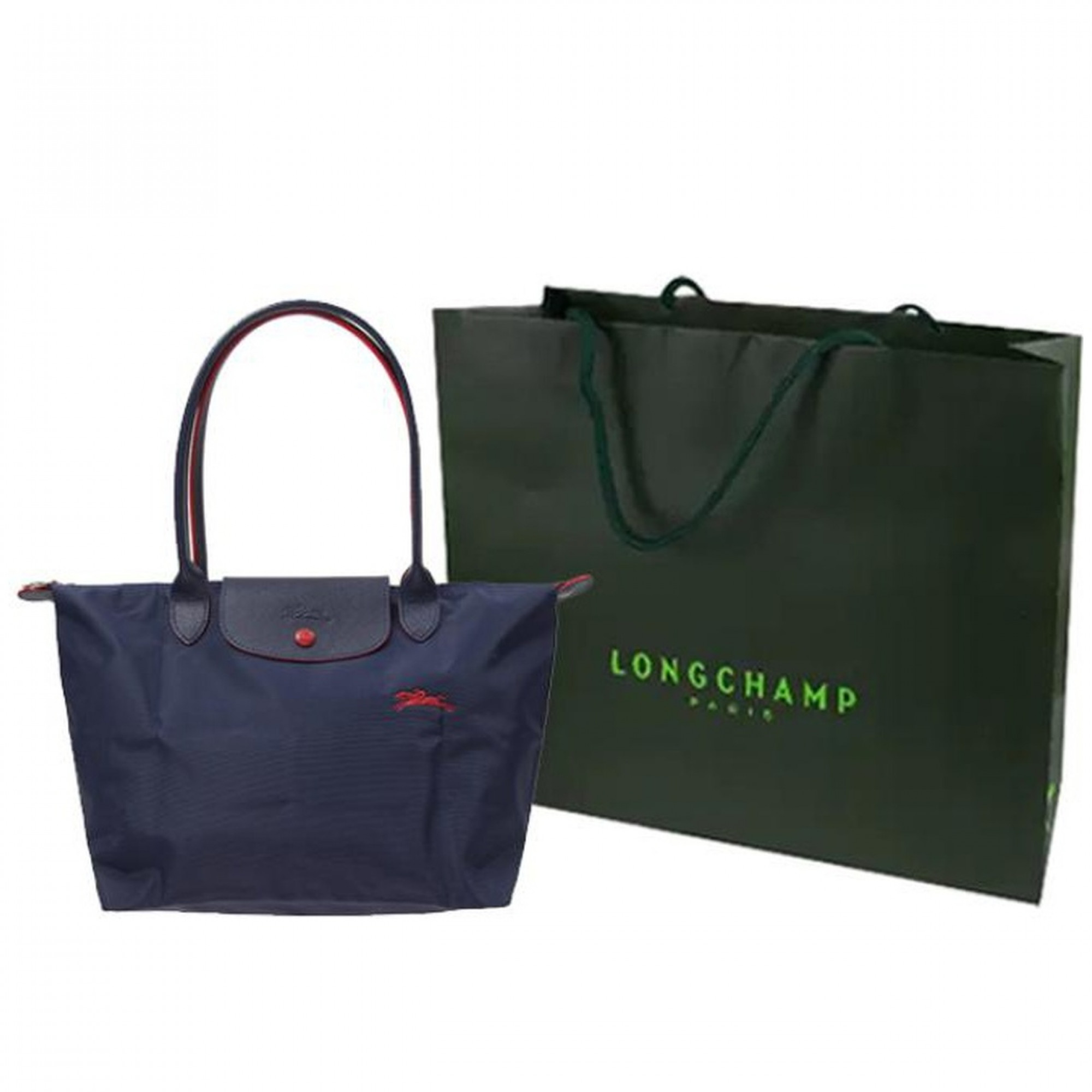 Le Pliage Club Navy Red Nylon