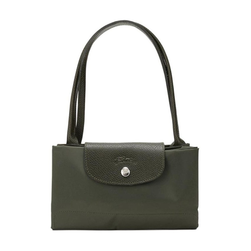 Le Pliage Green Eco Friendly Canvas Dumpling Bag One Shoulder Handbag Medium Size Women S Forest Green