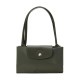 Le Pliage Green Eco Friendly Canvas Dumpling Bag One Shoulder Handbag Medium Size Women S Forest Green