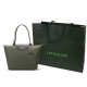Le Pliage Green Eco Friendly Canvas Dumpling Bag One Shoulder Handbag Medium Size Women S Forest Green
