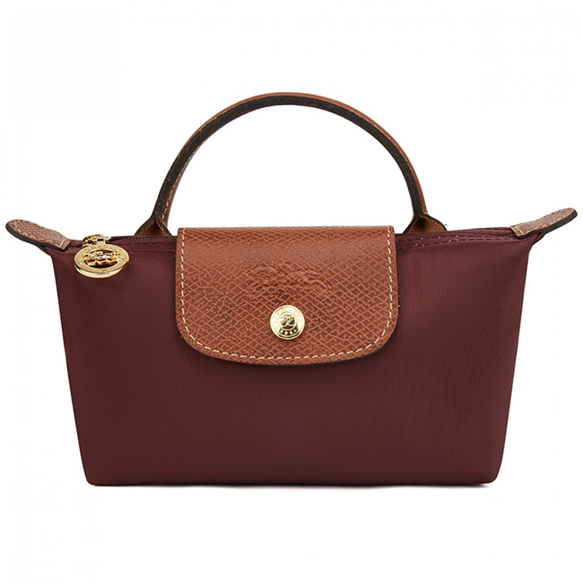 Le Pliage Polyamide Handbag Women S Burgundy Color