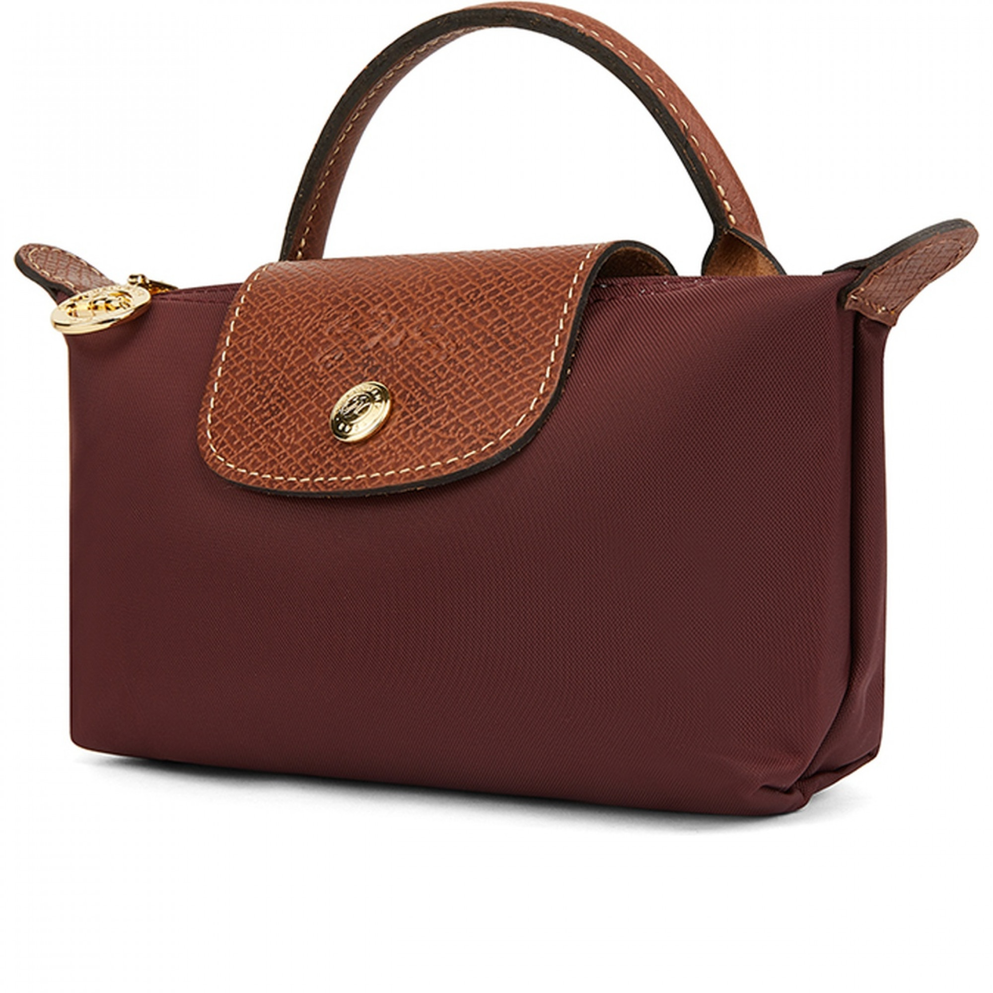 Le Pliage Polyamide Handbag Women S Burgundy Color