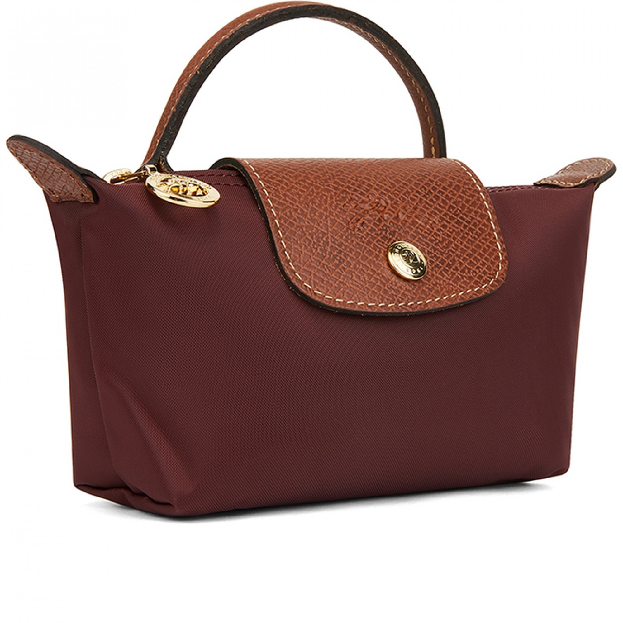 Le Pliage Polyamide Handbag Women S Burgundy Color