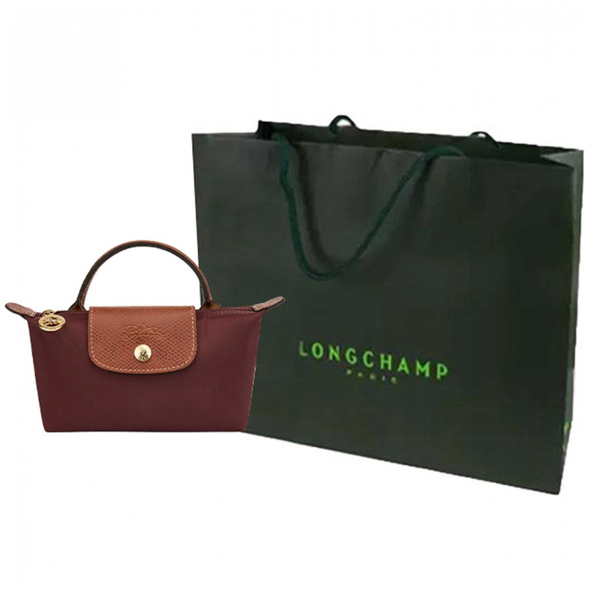 Le Pliage Polyamide Handbag Women S Burgundy Color