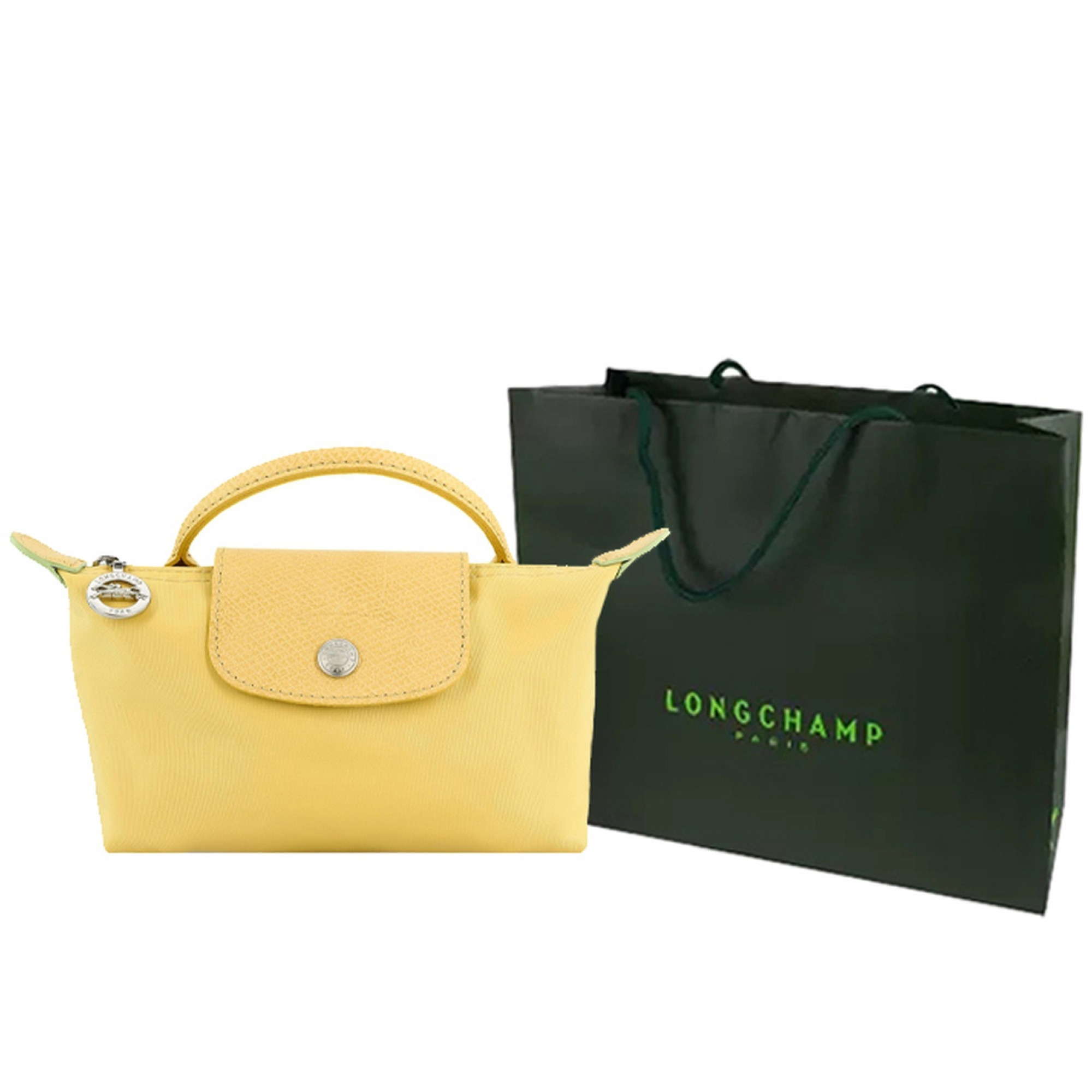 Longchamp Le Pliage Green Pouch