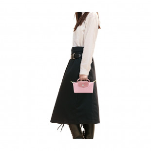 Le Pliage Green Pouch with Handle Petal Pink
