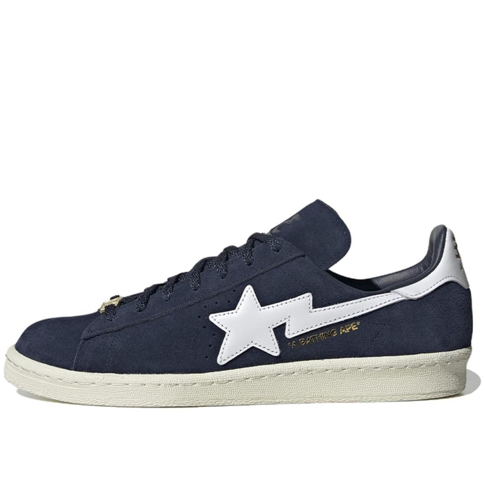 X Bape Campus 80 Collegiate Navy Sneakers