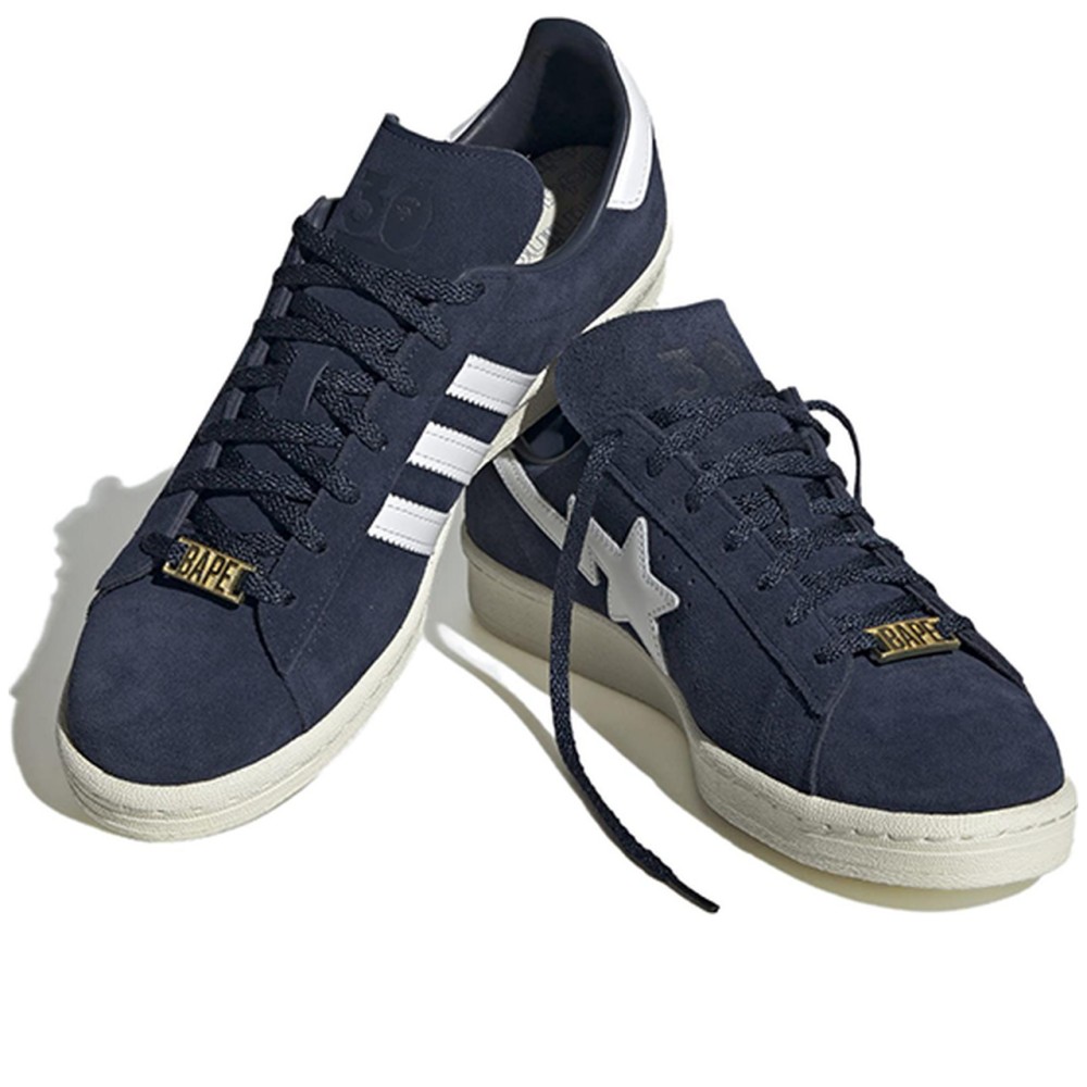 X Bape Campus 80 Collegiate Navy Sneakers