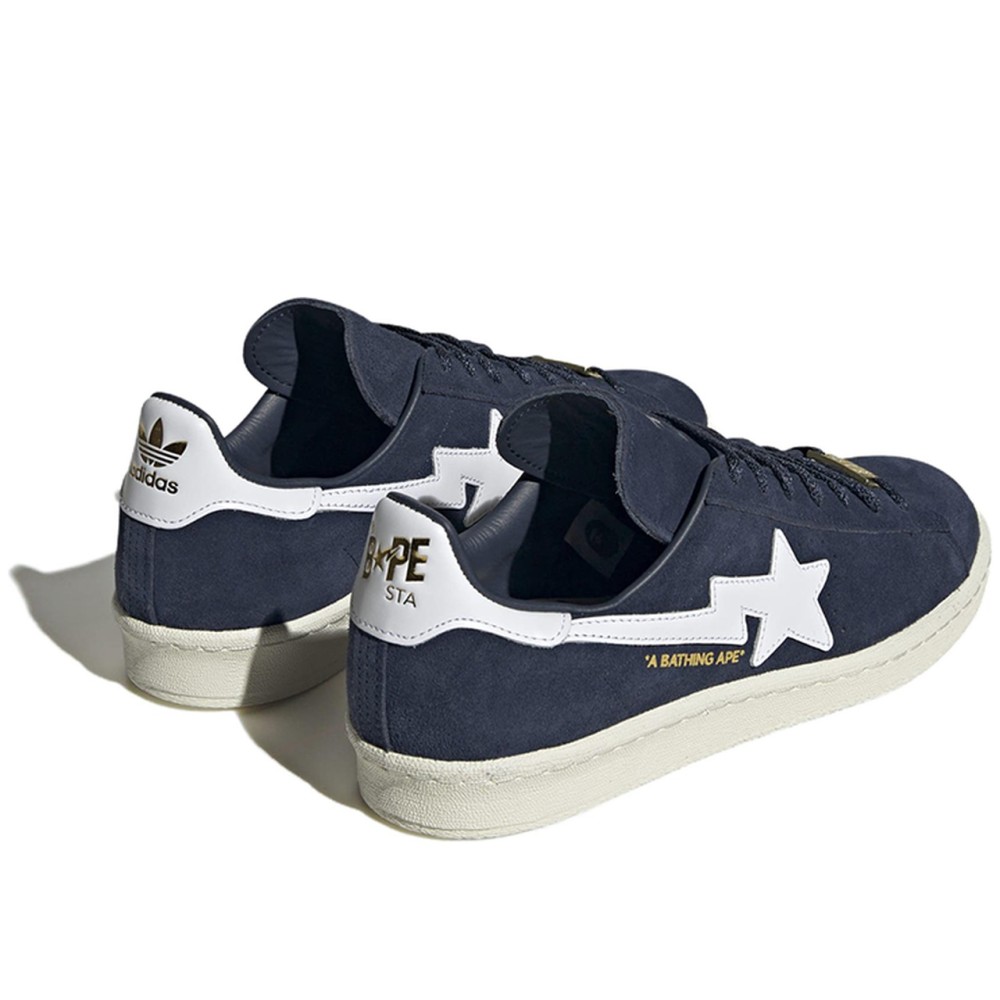 X Bape Campus 80 Collegiate Navy Sneakers