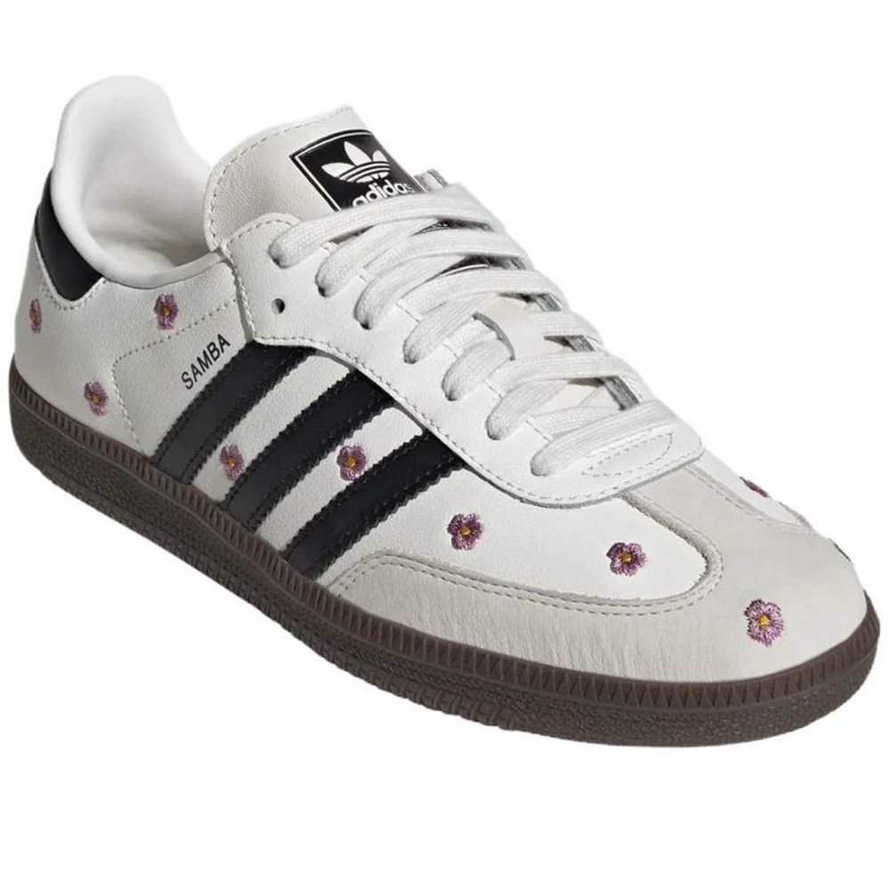 Women Samba Og White Floral Embroidery Women