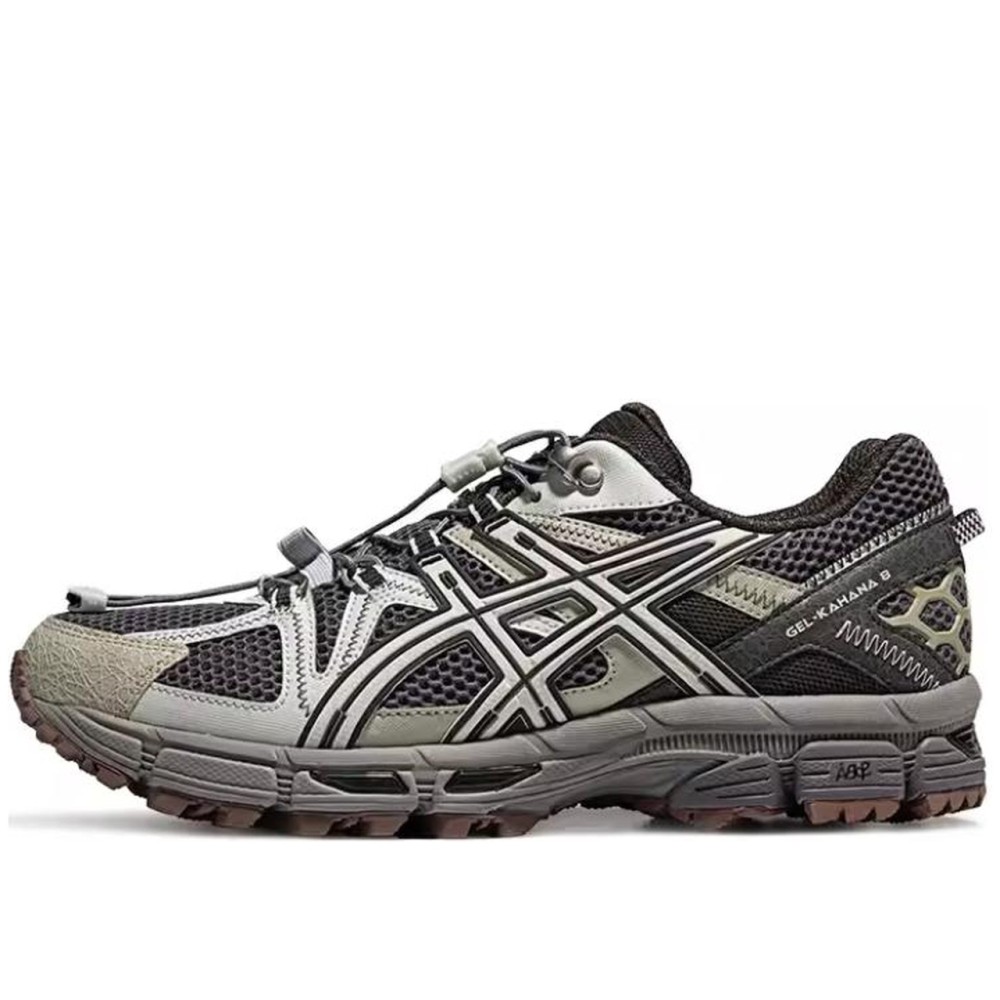 Gel Kahana 8 Fl Low Top Casual Trail Running City Commute Running Shoes Men S Charcoal Black
