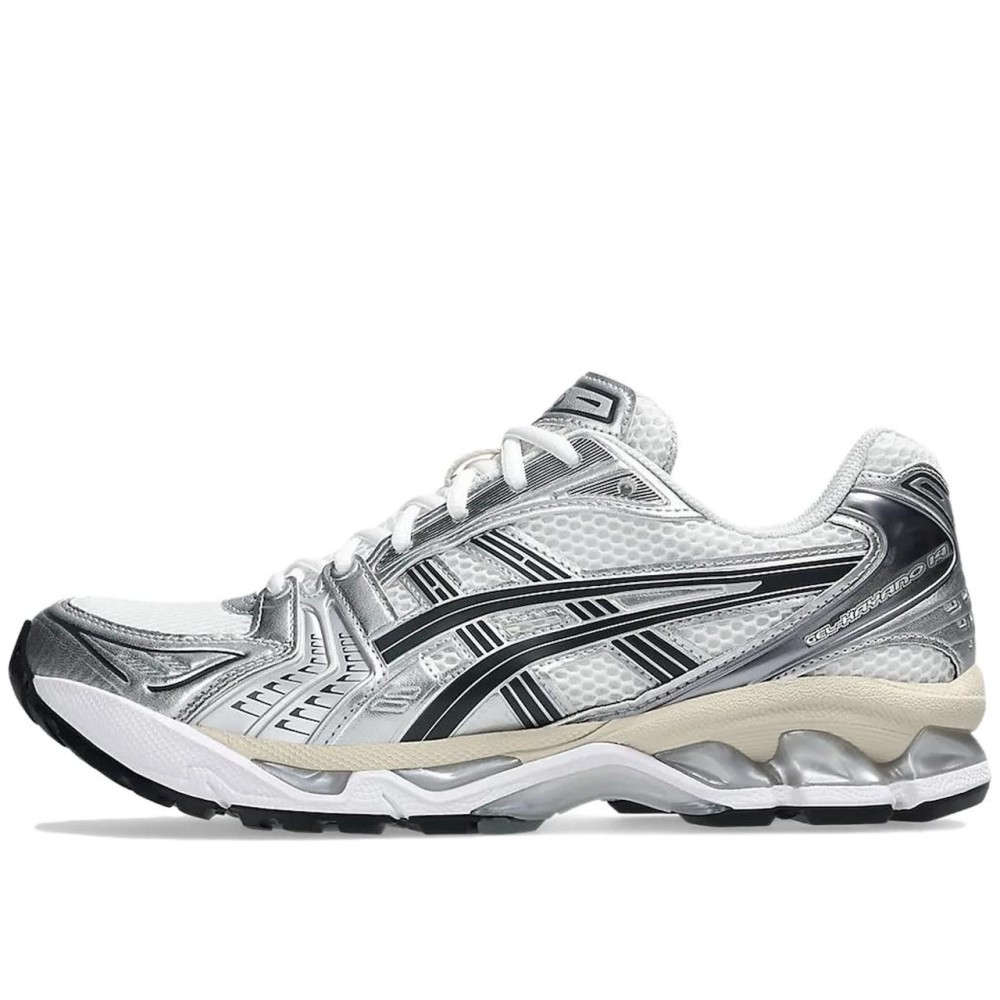 Gel Kayano 14 Low Top Gel Cushioning Gel Casual Running Shoes Unisex Silver White