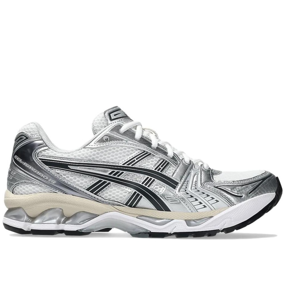Gel Kayano 14 Low Top Gel Cushioning Gel Casual Running Shoes Unisex Silver White