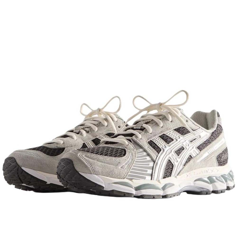 Kith X Asics Gel Kayano 12 1 Abrasion Resistant Low Top Casual Running Shoes Unisex Gray Black